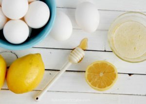 honey, lemon and eggs